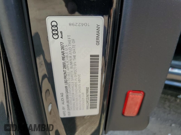 2020 Audi A6 Premium Plus z VIN WAUL2AF22LN076992, wystawiony jako Copart lot #70407784 z przebiegiem 37 853 mil mil oraz Szkoda całkowita • Salvage title. Historia ofert i sprzedaży dostępna na DreamBid. Obrazek 12.