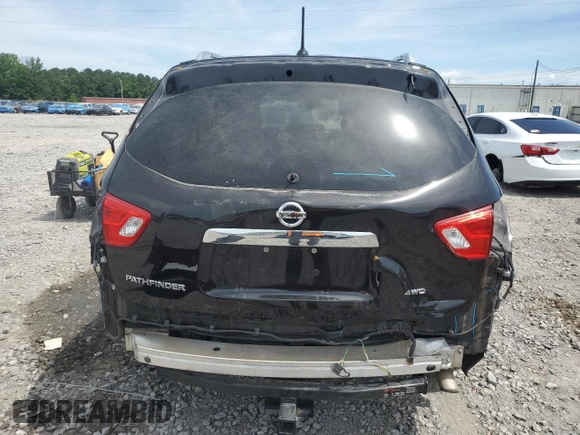 2017 Nissan Pathfinder SL with VIN 5N1DR2MM9HC652248, listed as a Copart auction lot 60658735 with 114,559 mi miles and Salvage title. Bid and sale history available at DreamBid. Image 6.
