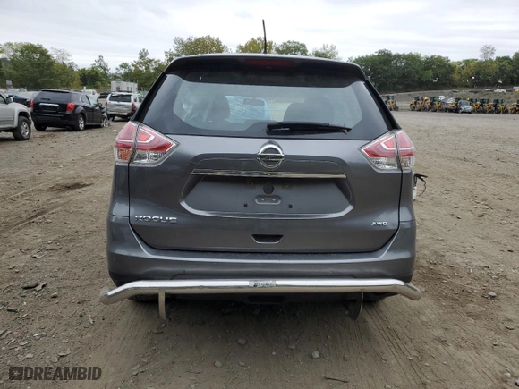 2015 Nissan Rogue S with VIN KNMAT2MV1FP585958, listed as a Copart auction lot 72550824 with 106,126 mi miles and Salvage Title. Bid and sale history available at carsss.com. Image 6.