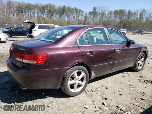 2006 Hyundai Sonata GLS with VIN 5NPEU46F06H057128, listed as a Copart auction lot 47275095 with 222,769 mi miles and Salvage Title. Bid and sale history available at DreamBid. Image 3.