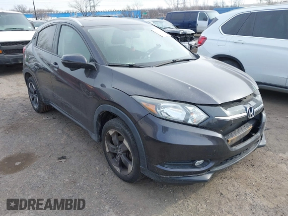 2018 Honda HR-V EX-L with VIN 3CZRU6H7XJM719006, listed as a IAAI auction lot 41333855 with 57,678 mi miles and . Bid and sale history available at carsss.com. Image 1.