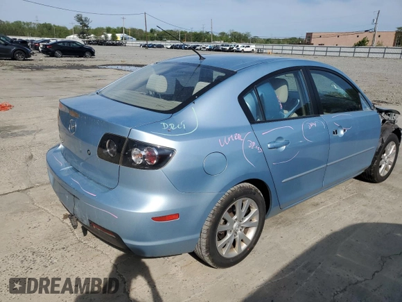 2008 Mazda 3 i Touring Value with VIN JM1BK32F581801017, listed as a Copart auction lot 55089905 with 108,172 mi miles and Salvage Title. Bid and sale history available at DreamBid. Image 3.