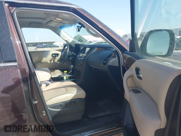 2017 Nissan Armada Platinum with VIN JN8AY2NF1H9302575, listed as a IAAI auction lot 41826613 with 109,914 mi miles. Bid and sale history available at carsss.com. Image 5.