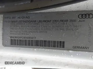 2014 Audi A7 Premium Plus z VIN WAUWGAFC0EN083417, wystawiony jako IAAI lot #41350273 z przebiegiem 163 402 mil mil oraz . Historia ofert i sprzedaży dostępna na DreamBid. Obrazek 9.