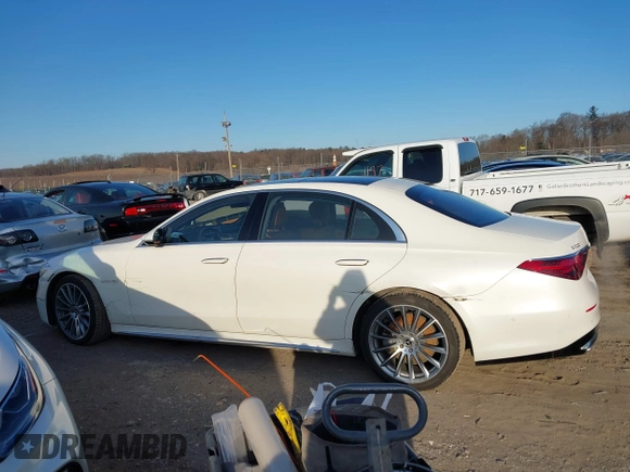 2022 Mercedes-Benz S-Class S 500 with VIN W1K6G6DB4NA125708, listed as a IAAI auction lot 41596381 with 81,102 mi miles. Bid and sale history available at carsss.com. Image 14.
