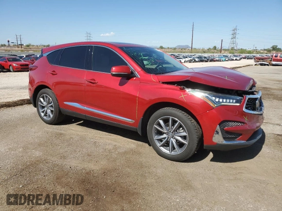 2020 Acura RDX Technology with VIN 5J8TC1H56LL004343, listed as a Copart auction lot 65466585 with 98,952 mi miles and Salvage title. Bid and sale history available at DreamBid. Image 4.
