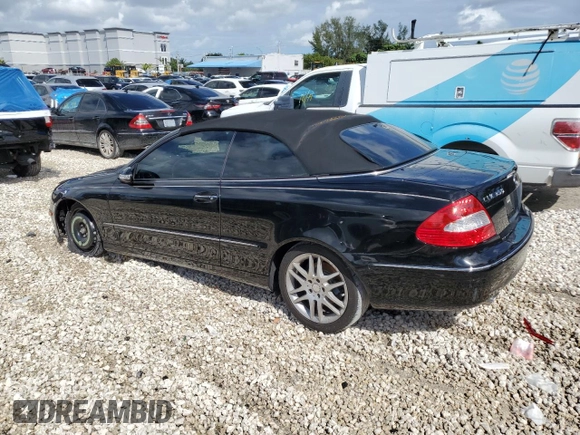 2008 Mercedes-Benz CLK 350 with VIN WDBTK56F18F238320, listed as a Copart auction lot 76058334 with 74,567 mi miles and Salvage Title. Bid and sale history available at DreamBid. Image 2.