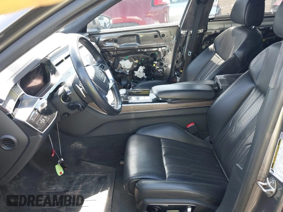 2019 Audi A8 with VIN WAU8DAF82KN004287, listed as a IAAI auction lot 41962495 with 65,053 mi miles and . Bid and sale history available at DreamBid. Image 5.
