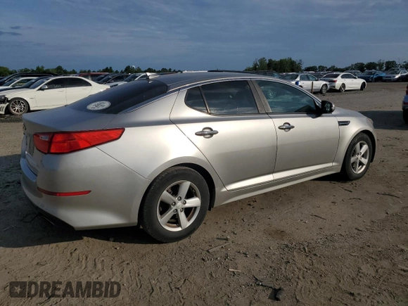 2014 Kia Optima LX with VIN 5XXGM4A77EG318466, listed as a Copart auction lot 65451805 with 196,970 mi miles and Clean title. Bid and sale history available at DreamBid. Image 3.