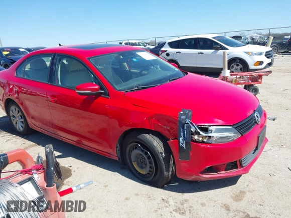 2012 Volkswagen Jetta Sedan SE w/Convenience PZEV with VIN 3VWDP7AJ8CM414073, listed as a IAAI auction lot 41838694 with 172,644 mi miles. Bid and sale history available at carsss.com. Image 1.