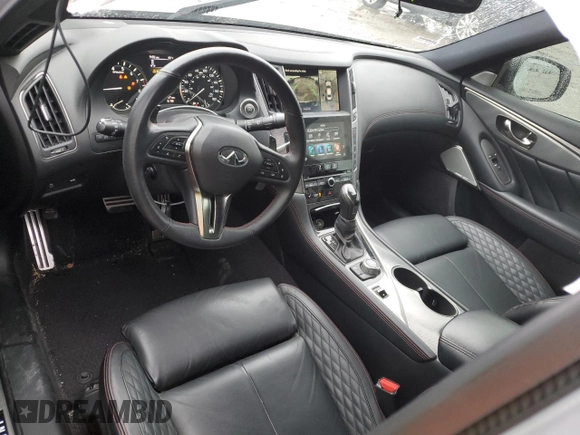 2020 Infiniti Q50 Red Sport 400 with VIN JN1FV7AR6LM660612, listed as a Copart auction lot 86182594 with 82,737 mi miles and Salvage Title. Bid and sale history available at carsss.com. Image 8.