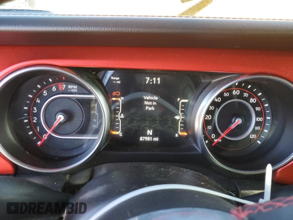 2020 Jeep Wrangler Unlimited Rubicon с VIN 1C4HJXFG3LW187460, выставлен на аукционе Copart как лот 50154435 с пробегом 87 981 миль миль и Списание • Salvage title. История ставок и продаж доступна на DreamBid. Изображение 9.