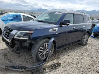 2022 Nissan Armada SL z VIN JN8AY2BD1N9676909, wystawiony jako Copart lot #58551825 z przebiegiem 59 481 mil mil oraz Szkoda całkowita • Salvage title. Historia ofert i sprzedaży dostępna na DreamBid. Obrazek 1.