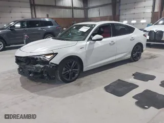 2023 Acura Integra w/A-Spec Technology Package with VIN 19UDE4H6XPA023195, listed as a IAAI auction lot 41106953 with 34,850 mi miles. Bid and sale history available at carsss.com. Image 2.