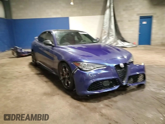 2020 Alfa Romeo Giulia Ti Sport with VIN ZARFAMBN2L7626139, listed as a Copart auction lot 60708035 with 65,270 mi miles and Salvage title. Bid and sale history available at DreamBid. Image 14.
