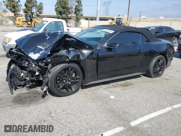 2019 Ford Mustang GT Premium with VIN 1FATP8FF4K5186253, listed as a Copart auction lot 56897965 with 75,738 mi miles and Salvage title. Bid and sale history available at DreamBid. Image 1.