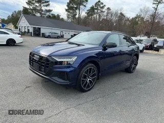 2020 Audi SQ8 z VIN WA1CWAF16LD026854, wystawiony jako Copart lot #54084995 z przebiegiem 115 543 mil mil oraz Czysty tytuł • Clean title. Historia ofert i sprzedaży dostępna na DreamBid. Obrazek 1.