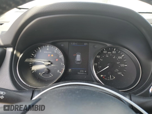 2019 Nissan Rogue SV with VIN JN8AT2MT4KW258912, listed as a Copart auction lot 50789385 with 76,068 mi miles and Salvage Title. Bid and sale history available at carsss.com. Image 9.