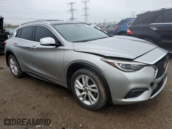 2019 Infiniti QX30 Luxe with VIN SJKCH5CP0KA009478, listed as a Copart auction lot 58080225 with 65,849 mi miles and Salvage title. Bid and sale history available at DreamBid. Image 4.