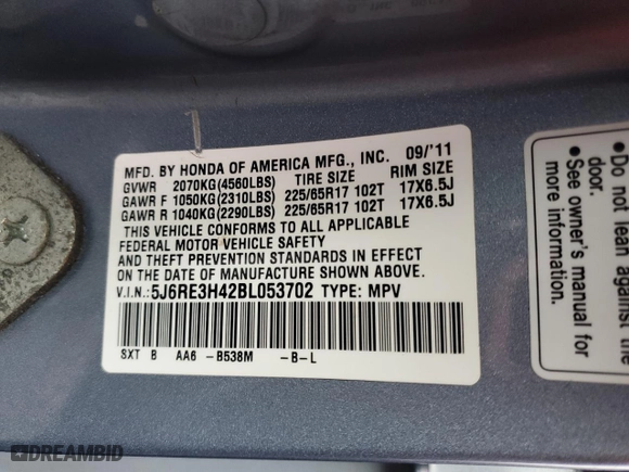 2011 Honda CR-V SE with VIN 5J6RE3H42BL053702, listed as a Copart auction lot 51731745 with 99,790 mi miles and Clean Title. Bid and sale history available at carsss.com. Image 12.