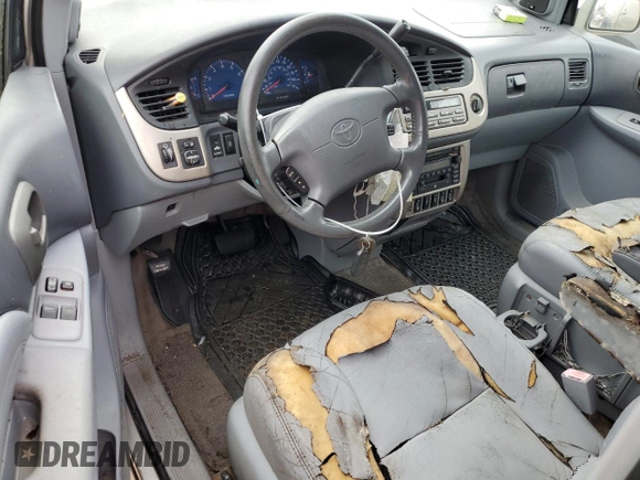 2001 Toyota Sienna LE with VIN 4T3ZF13C11U399208, listed as a Copart auction lot 76162644 with 0 mi miles and Salvage Title. Bid and sale history available at carsss.com. Image 8.