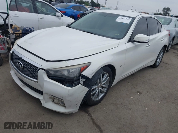 2015 Infiniti Q50 Premium with VIN JN1BV7AP6FM342619, listed as a IAAI auction lot 41871222 with 162,873 mi miles. Bid and sale history available at carsss.com. Image 17.