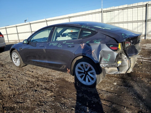2023 Tesla Model 3 with VIN 5YJ3E1EA1PF654281, listed as a Copart auction lot 87509225 with 15,834 mi miles and Salvage Title. Bid and sale history available at carsss.com. Image 2.