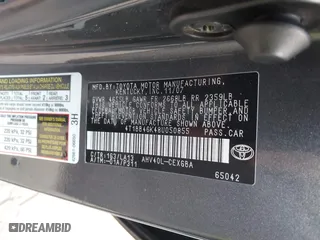 2008 Toyota Camry Hybrid with VIN 4T1BB46K48U050855, listed as a IAAI auction lot 41893747 with 317,302 mi miles. Bid and sale history available at carsss.com. Image 9.