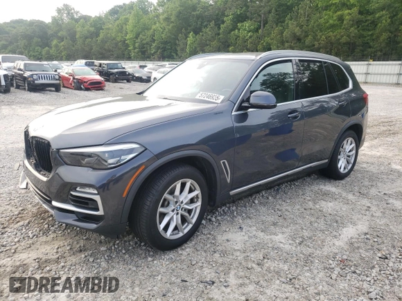 2019 BMW X5 xDrive40i with VIN 5UXCR6C53KLK82812, listed as a Copart auction lot 57246935 with Not provided miles and Salvage title. Bid and sale history available at DreamBid. Image 1.