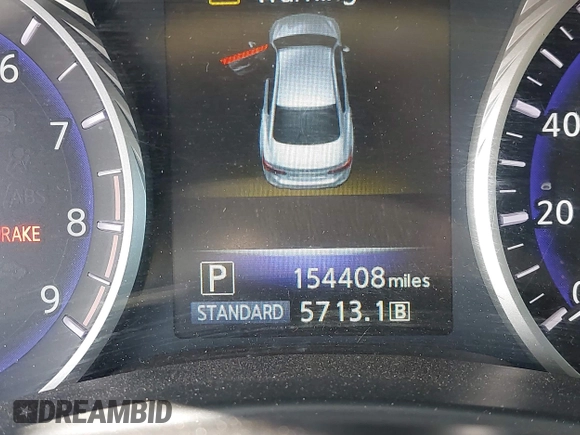2014 Infiniti Q50 with VIN JN1BV7AP8EM683390, listed as a IAAI auction lot 40941679 with 154,408 mi miles. Bid and sale history available at carsss.com. Image 16.