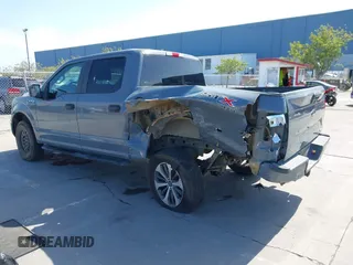 2019 Ford F-150 XL with VIN 1FTEW1EP6KKC99243, listed as a IAAI auction lot 42057955 with 99,666 mi miles. Bid and sale history available at carsss.com. Image 3.