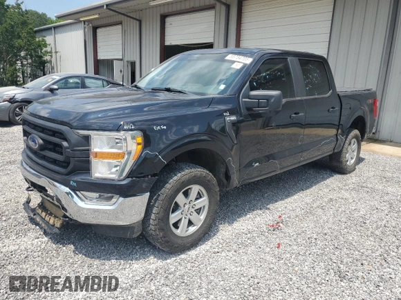 2022 Ford F-150 XL with VIN 1FTFW1E51NFA04887, listed as a Copart auction lot 55734705 with 123,590 mi miles and Salvage title. Bid and sale history available at DreamBid. Image 1.