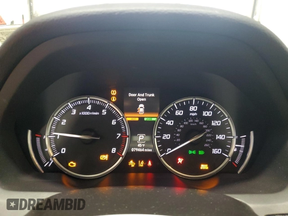 2019 Acura TLX with VIN 19UUB2F32KA008690, listed as a Copart auction lot 80635604 with 79,464 mi miles and Salvage Title. Bid and sale history available at carsss.com. Image 9.