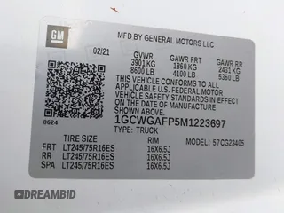2021 Chevrolet Express Cargo с VIN 1GCWGAFP5M1223697, выставлен на аукционе IAAI как лот 41696556 с пробегом 69 930 миль миль и . История ставок и продаж доступна на DreamBid. Изображение 9.