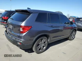 2020 Honda Passport EX-L with VIN 5FNYF7H57LB001582, listed as a Copart auction lot 47592685 with 54,530 mi miles and Salvage Title. Bid and sale history available at DreamBid. Image 3.