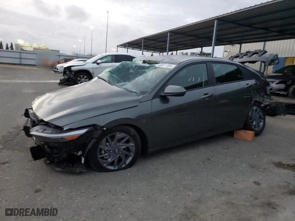 2024 Hyundai Elantra Hybrid Blue with VIN KMHLM4DJ3RU097000, listed as a Copart auction lot 86611284 with 0 mi miles and Salvage Title. Bid and sale history available at carsss.com. Image 1.