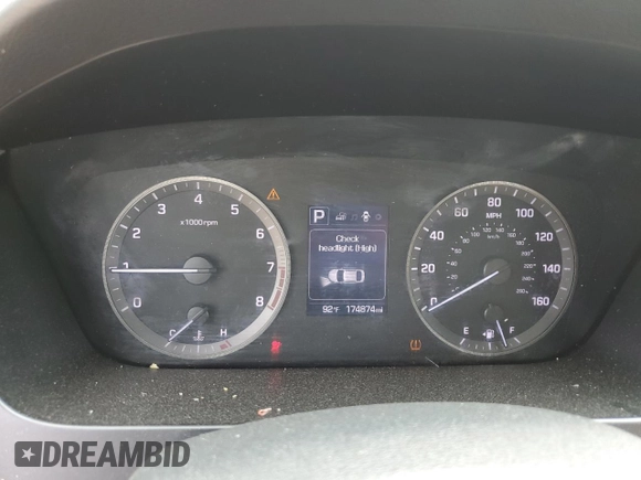 2016 Hyundai Sonata SE z VIN 5NPE24AF3GH291231, wystawiony jako Copart lot #59348905 z przebiegiem 174 874 mil mil oraz Szkoda całkowita • Salvage title. Historia ofert i sprzedaży dostępna na DreamBid. Obrazek 9.