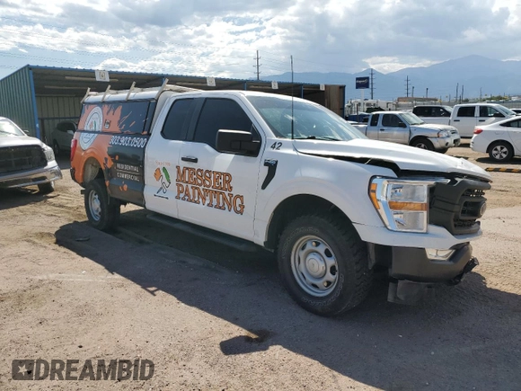 2022 Ford F-150 XL z VIN 1FTFX1E86NKD22373, wystawiony jako Copart lot #69963114 z przebiegiem 96 983 mil mil oraz Szkoda całkowita • Salvage title. Historia ofert i sprzedaży dostępna na DreamBid. Obrazek 4.