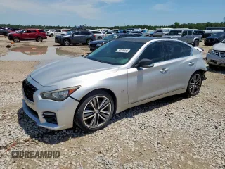 2015 Infiniti Q50 with VIN JN1BV7AP7FM331225, listed as a Copart auction lot 58298965 with 148,267 mi miles and Salvage title. Bid and sale history available at DreamBid. Image 1.