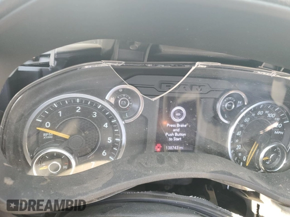 2021 Ram 2500 Big Horn with VIN 3C6UR5DJ2MG627752, listed as a Copart auction lot 82475784 with 138,743 mi miles and Salvage Title. Bid and sale history available at carsss.com. Image 9.
