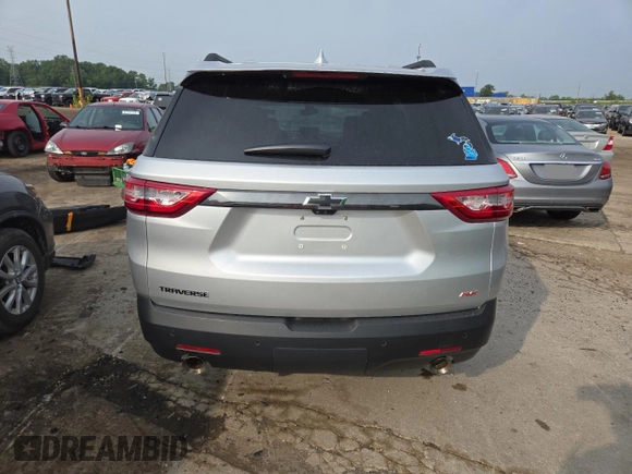 2021 Chevrolet Traverse RS with VIN 1GNERJKWXMJ265485, listed as a Copart auction lot 67362294 with 27,152 mi miles and Salvage Title. Bid and sale history available at carsss.com. Image 6.