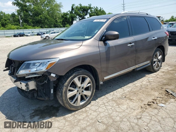 2015 Nissan Pathfinder S with VIN 5N1AR2MM1FC616327, listed as a Copart auction lot 59790175 with 141,116 mi miles and Salvage title. Bid and sale history available at DreamBid. Image 1.