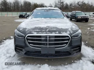 2023 Mercedes-Benz S-Class S 580 with VIN W1K6G7GB4PA222167, listed as a Copart auction lot 44016715 with 23,404 mi miles and Salvage Title. Bid and sale history available at carsss.com. Image 5.