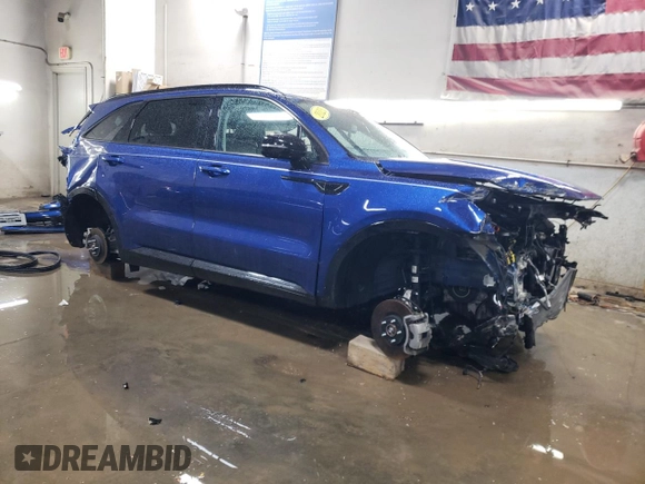 2023 Kia Sorento X-Line SX Prestige with VIN 5XYRKDLF3PG207723, listed as a Copart auction lot 86597444 with 14,545 mi miles and Salvage Title. Bid and sale history available at DreamBid. Image 4.