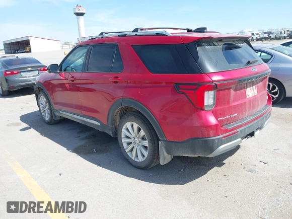 2025 Ford Explorer with VIN 1FMUK8HH9SGA53435, listed as a IAAI auction lot 42226284 with 17,345 mi miles and . Bid and sale history available at DreamBid. Image 3.