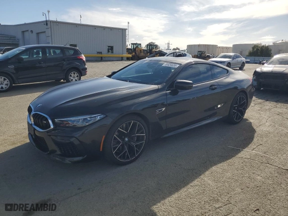 2020 BMW M8 with VIN WBSAE0C00LCD49661, listed as a Copart auction lot 49926535 with 33,098 mi miles and Salvage Title. Bid and sale history available at carsss.com. Image 1.