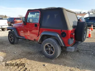2004 Jeep Wrangler X z VIN 1J4FA39S84P736382, wystawiony jako Copart lot #49553815 z przebiegiem 162 751 mil mil oraz Czysty tytuł • Clean title. Historia ofert i sprzedaży dostępna na DreamBid. Obrazek 2.