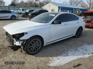 2018 Genesis G80 3.3T Sport with VIN KMHGN4JB1JU233446, listed as a Copart auction lot 44555625 with 89,291 mi miles and Salvage Title. Bid and sale history available at carsss.com. Image 1.