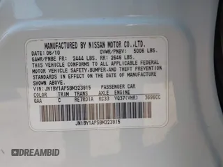 2011 Infiniti M37 with VIN JN1BY1AP5BM323915, listed as a IAAI auction lot 41822773 with 184,129 mi miles. Bid and sale history available at carsss.com. Image 9.