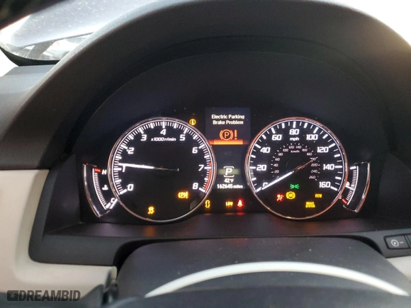 2014 Acura RLX Tech Pkg with VIN JH4KC1F51EC006225, listed as a Copart auction lot 48402475 with 162,645 mi miles and Salvage Title. Bid and sale history available at carsss.com. Image 9.